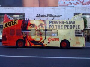 Advertisement for the popular show Dexter.
