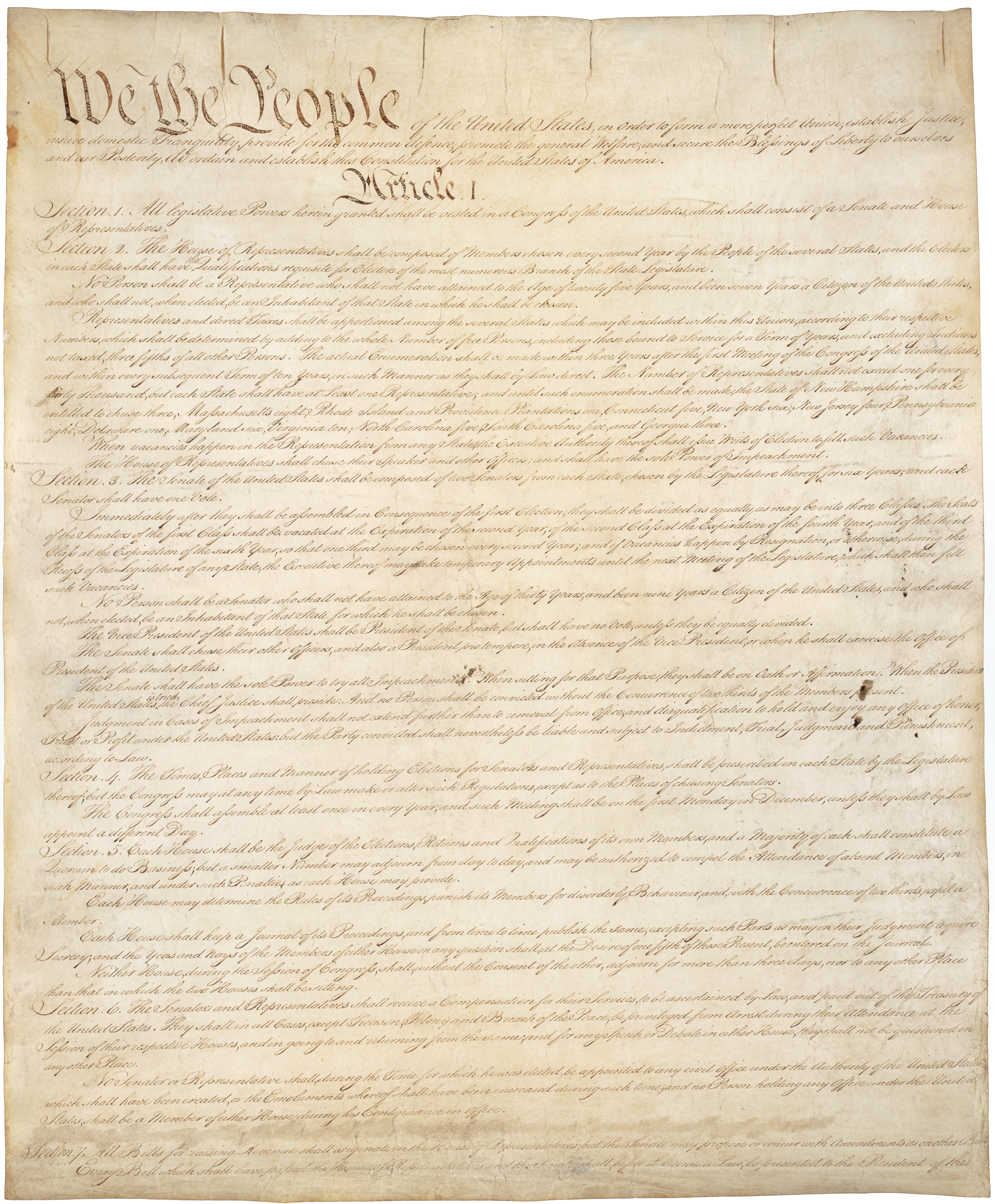 Image of the US Constitution