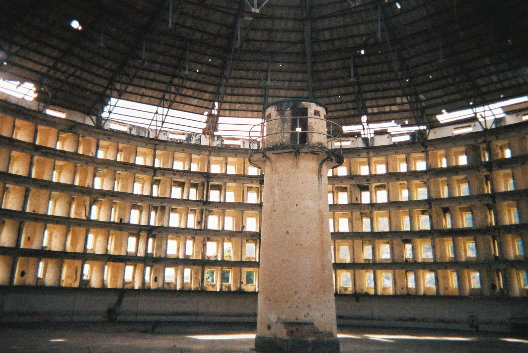 Inside one of the prison buildings at Presidio Modelo, Isla de la Juventud, Cuba.