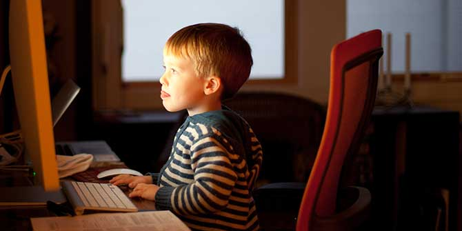 Image of a child on the computer