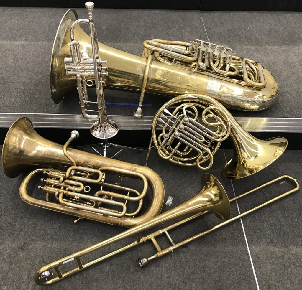 Various brass instruments