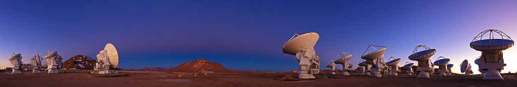 A panorama shot of the ALMA observatory