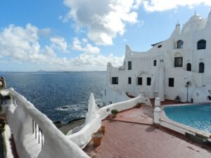 A whitewashed resort at Punta del Este