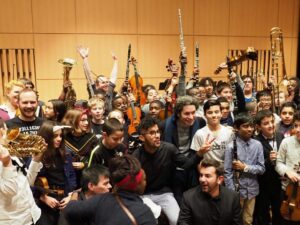 Children's orchestra group photo