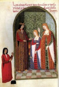 Los Reyes Católicos y la infanta doña Juana, medieval painting