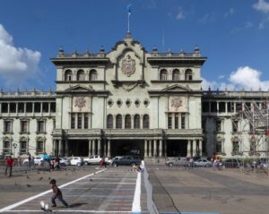 The facade of the Palacio Nacional De La Cultura de Guatemala