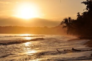 Sunrise on the ocean coast