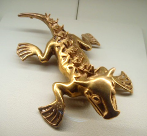 A golden lizard