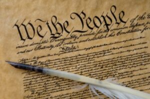 "We the people" on the United States constitution