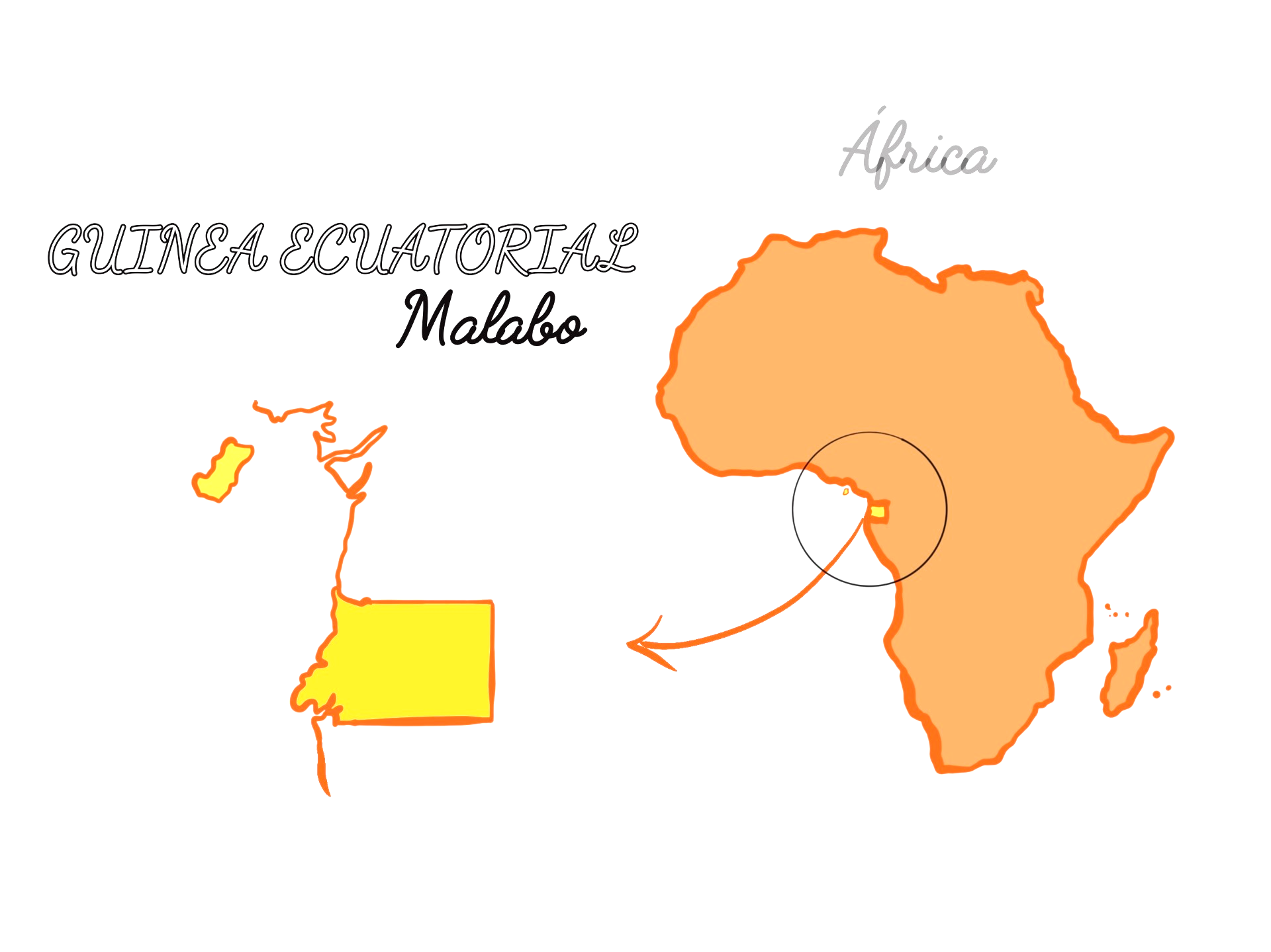 A map of Africa, with Equatorial Guinea highlighted.