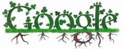 a google logo mimicking plant growth and roots.