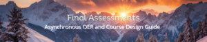 banner: final assessments