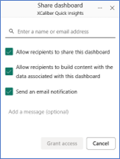Showing share options for a PRO account in My Workspace in Power BI Services Online