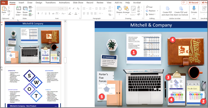 shows how to set up one PowerPoint slide as a landing page using the Zoom feature