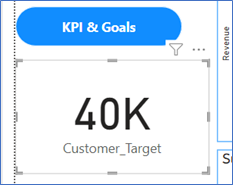 A screenshot showing to use emphasize information in a KPI in Power BI Desktop