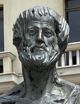 Bust statue of Aristotle