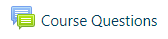 Course questions forum is labeled as course questions similar to the announcements forum.