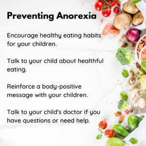 Encourage healthy eating habits for your children. Talk to your child about healthful eating. Reinforce a body-positive message with your children. Talk to your child's doctor if you have questions or need help.
