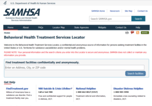 SAMHSA behavioral health treatment services locator