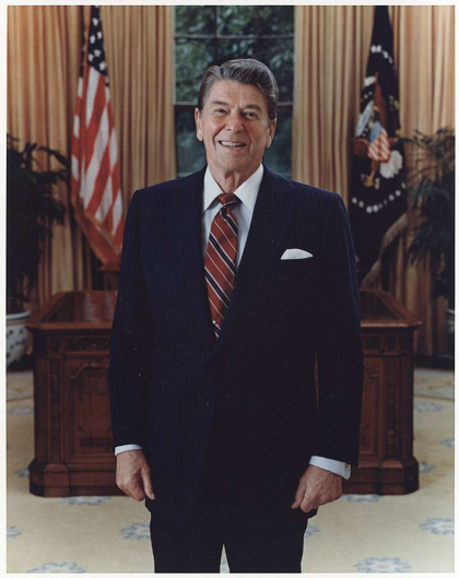 1985 official portrait of President Reagan