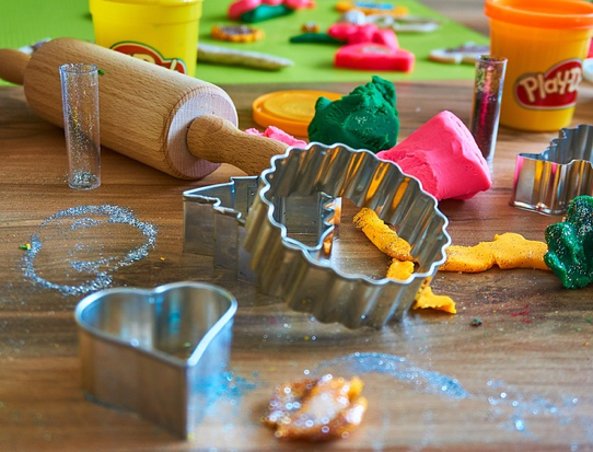 Picture of playdoh and cookie cutters