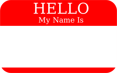 Blank nametag