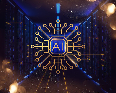 The letters AI against a dark backdrop
