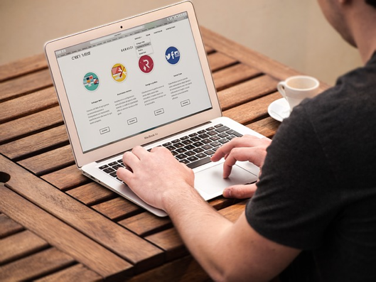 Person looking at computer screen