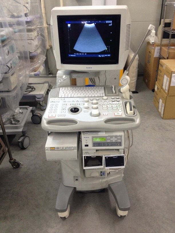 A typical ultrasound machine.