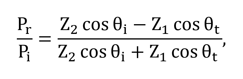 Equation for reflection coefficient.