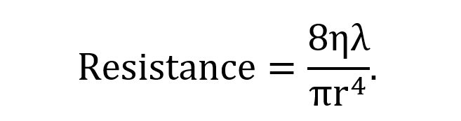 Equation for resistance.