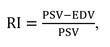 Equation for resistive index