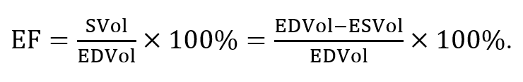 Equation for ejection fraction